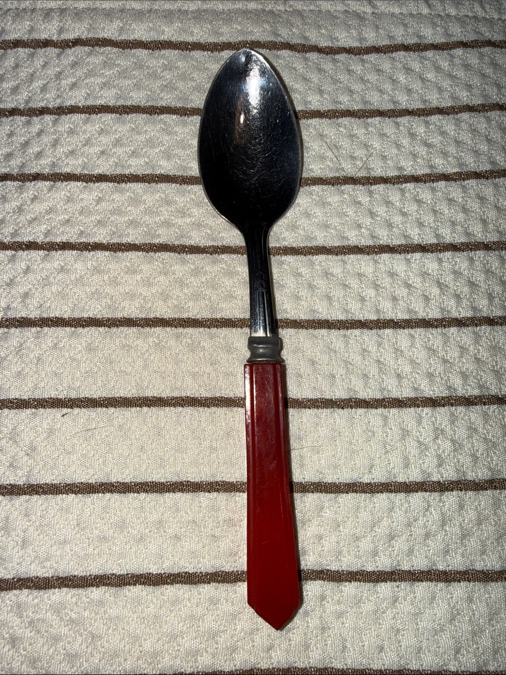 Vintage Red Handle Spoon - Bakelite